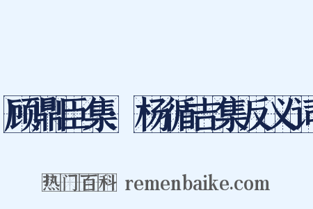 顾鼎臣集:杨循吉集反义词是什么意思的图片